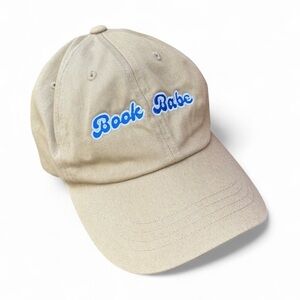 Yupoong The Classics “Book Babe “ Women’s Baseball Cap Khaki & Blue Embroidered